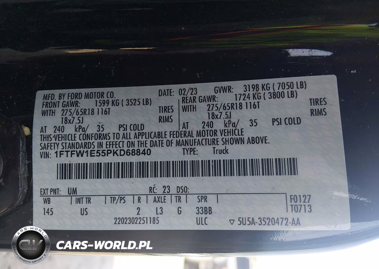 2023 Ford F-150 Xlt VIN:1FTFW1E55PKD68840 - 9