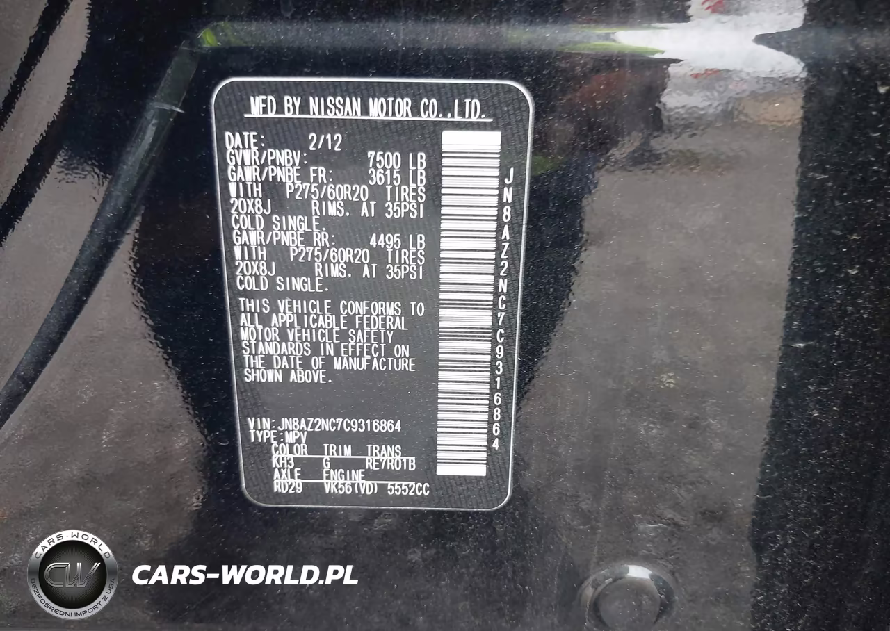 2012 Infiniti Qx56 VIN:JN8AZ2NC7C9316864 - 9