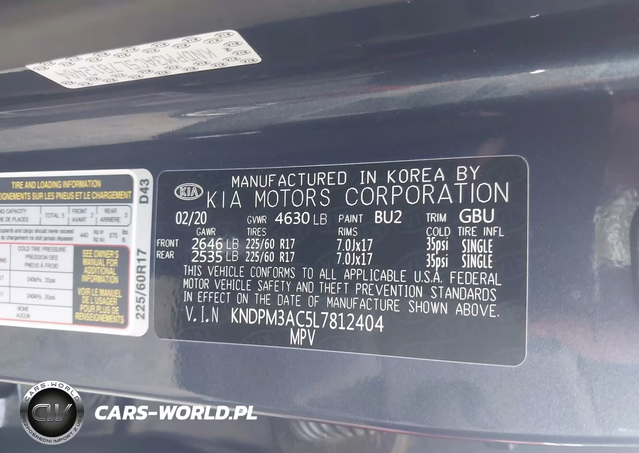 2020 Kia Sportage Lx VIN:KNDPM3AC5L7812404 - 9