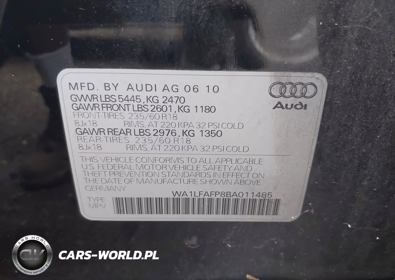 2011 Audi Q5 2.0T Premium VIN:WA1LFAFP8BA011485 - 9
