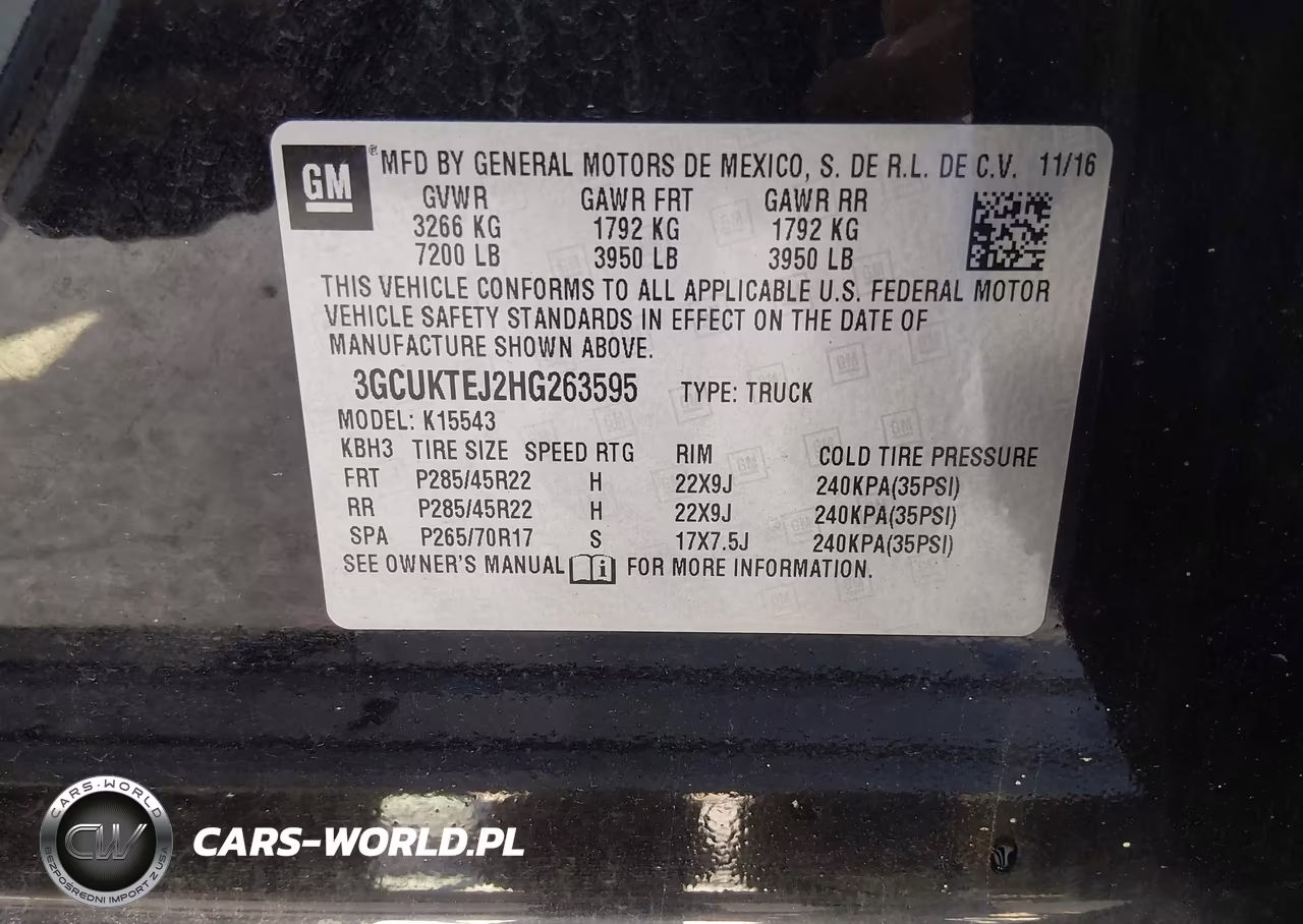 2017 Chevrolet Silverado 1500 High Country VIN:3GCUKTEJ2HG263595 - 9