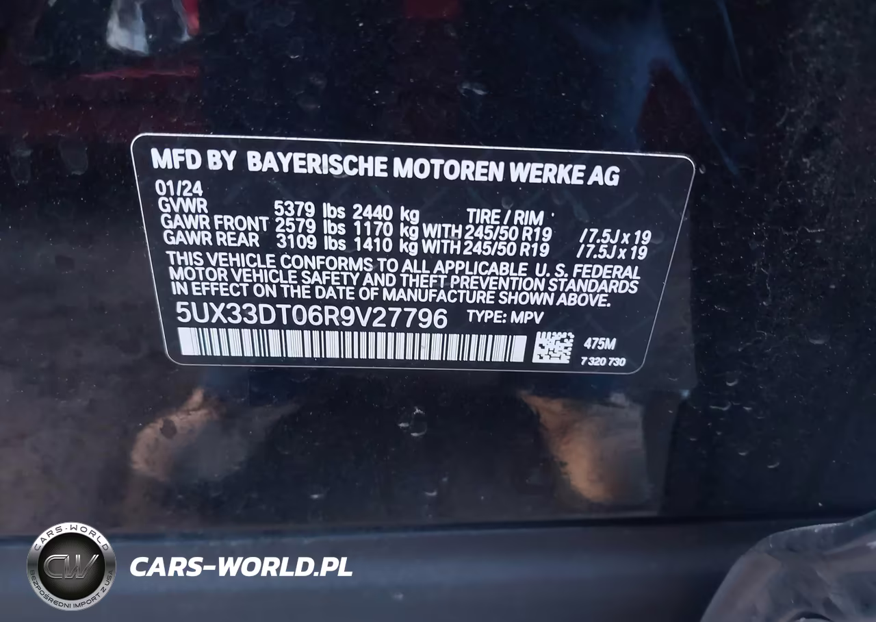 2024 BMW X4 xDrive30I VIN:5UX33DT06R9V27796 - 9