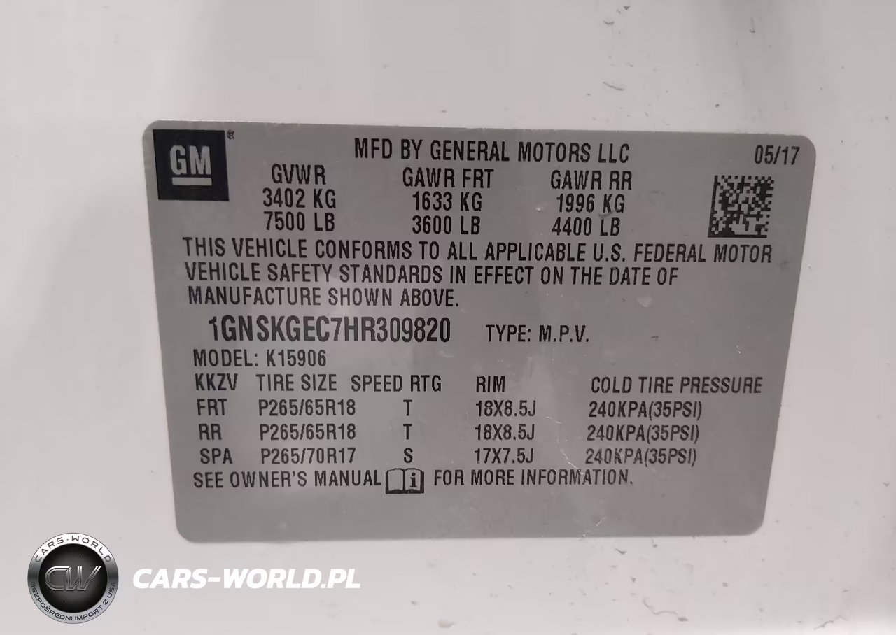 2017 Chevrolet Suburban Ls VIN:1GNSKGEC7HR309820 - 9