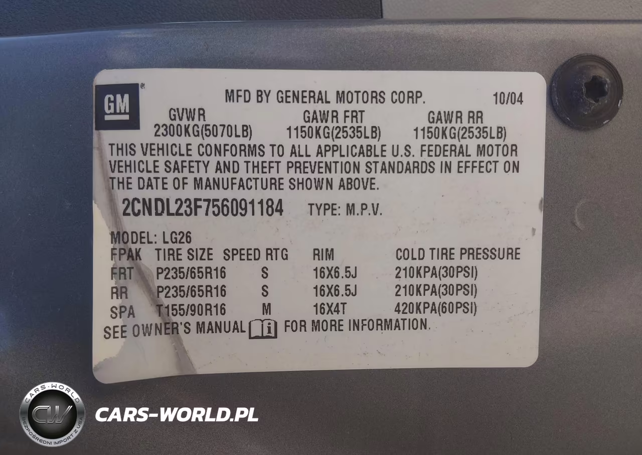 2005 Chevrolet Equinox Ls VIN:2CNDL23F756091184 - 9