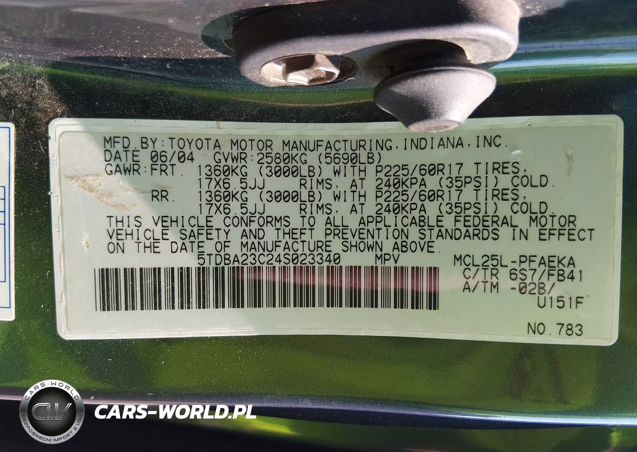 2004 Toyota Sienna Le VIN:5TDBA23C24S023340 - 9