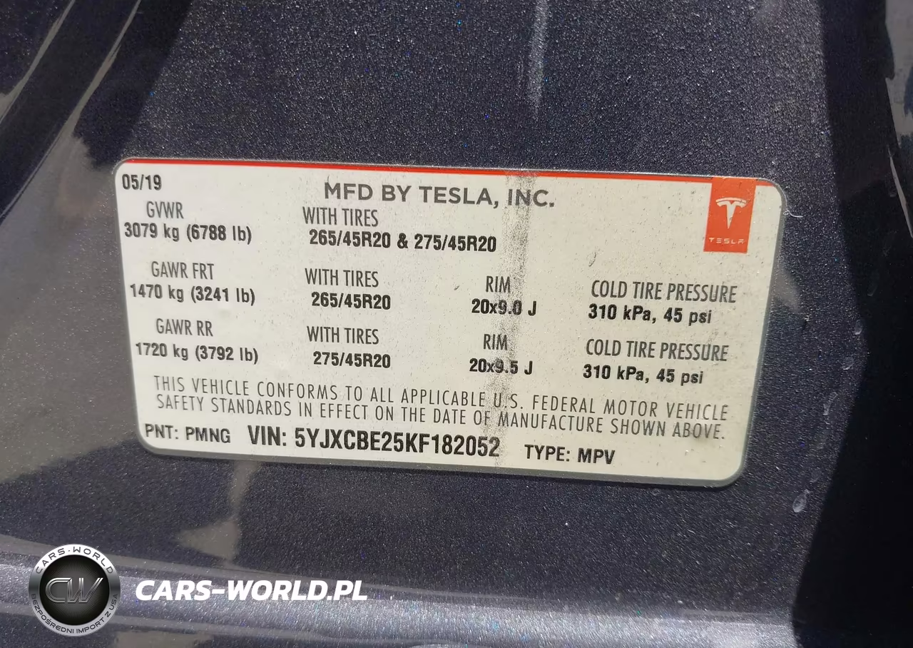 2019 Tesla Model X 100D-75D-Long Range VIN:5YJXCBE25KF182052 - 9