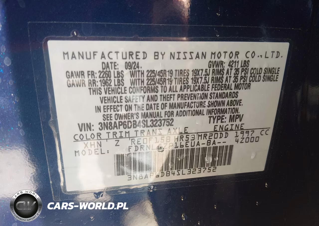 2025 Nissan Kicks Sr Intelligent Awd VIN:3N8AP6DB4SL323752 - 9