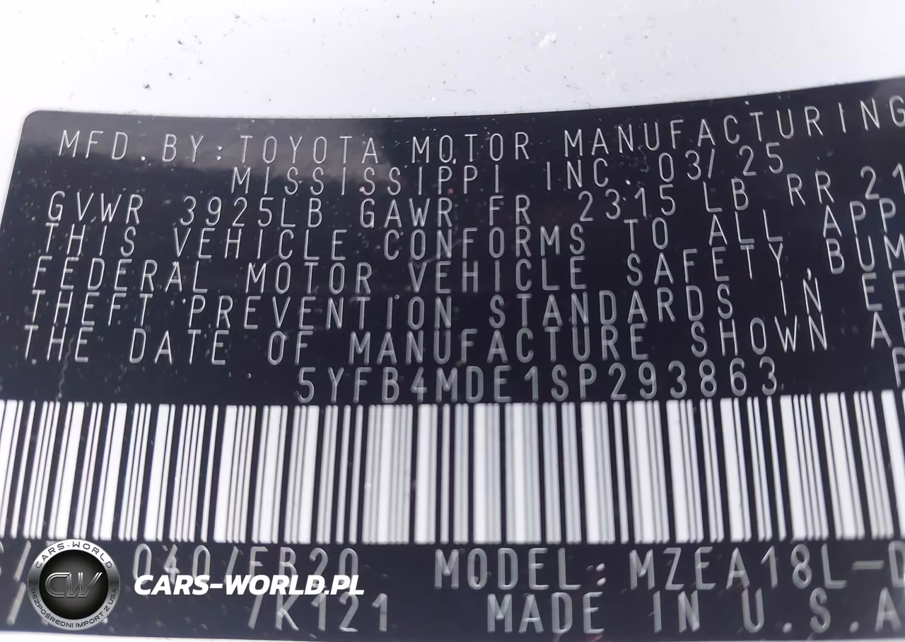 2025 Toyota Corolla Le VIN:5YFB4MDE1SP293863 - 9
