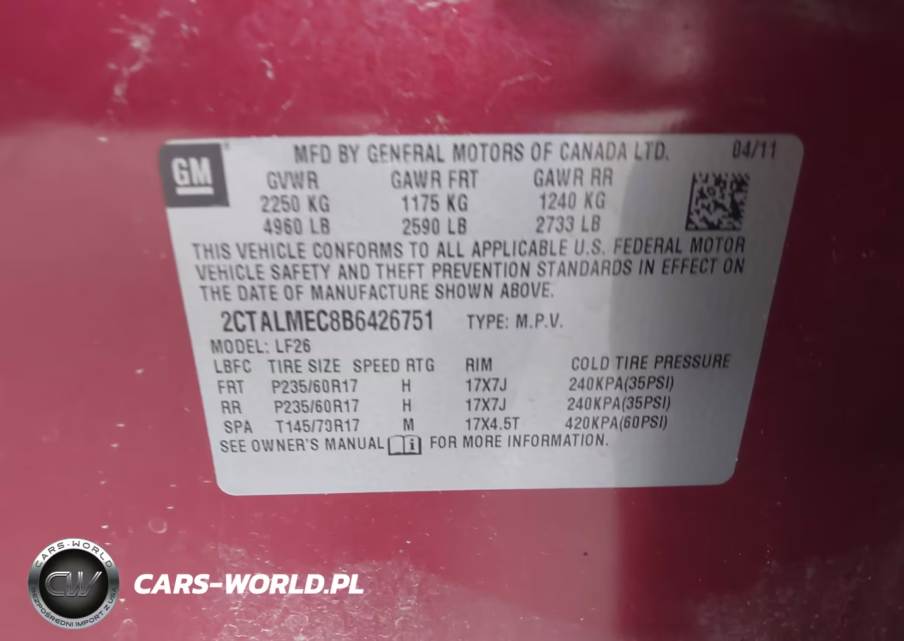 2011 GMC Terrain Sle-1 VIN:2CTALMEC8B6426751 - 9