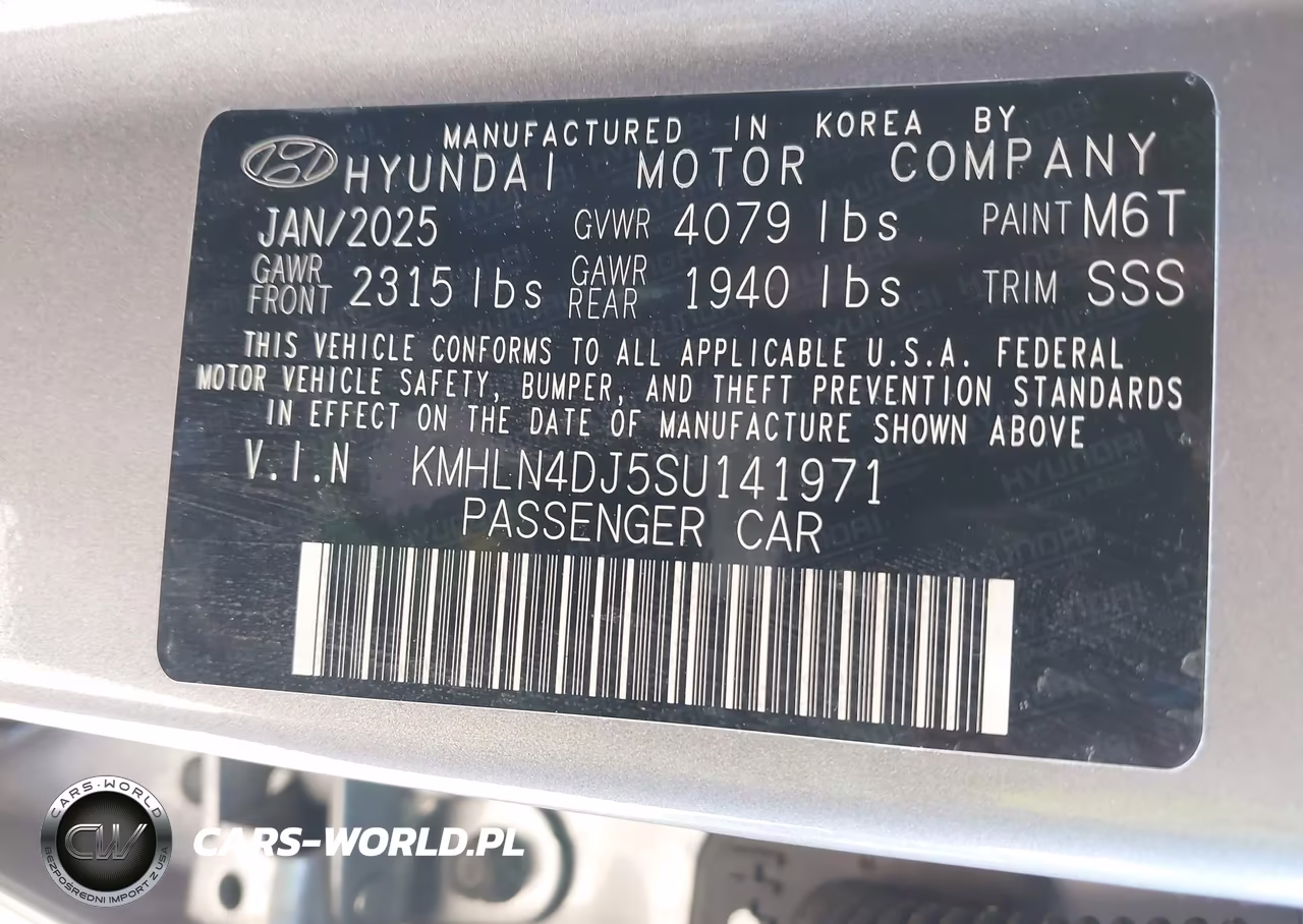 2025 Hyundai Elantra Hybrid Limited VIN:KMHLN4DJ5SU141971 - 9
