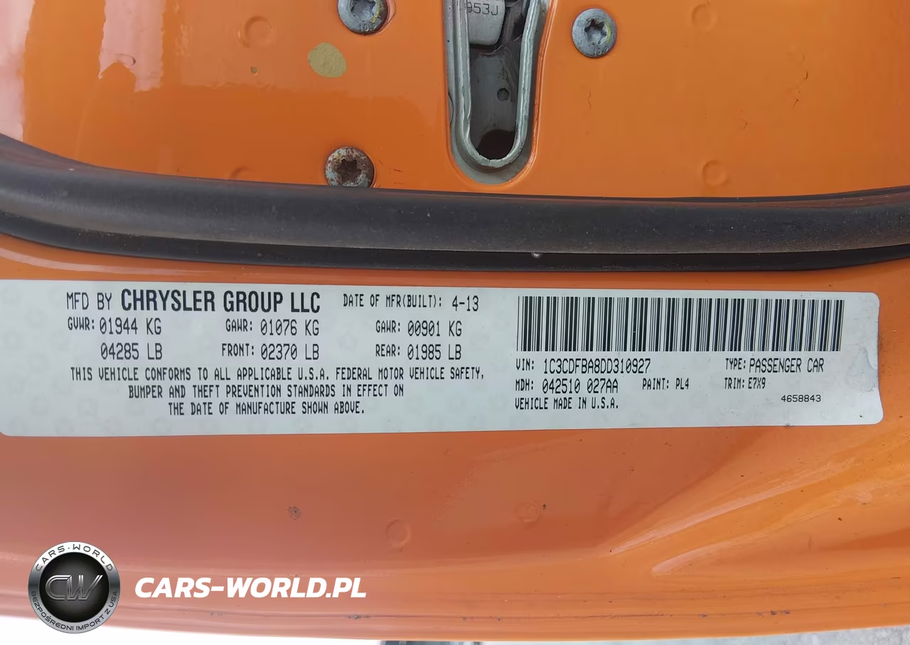 2013 Dodge Dart Sxt VIN:1C3CDFBA8DD310927 - 9