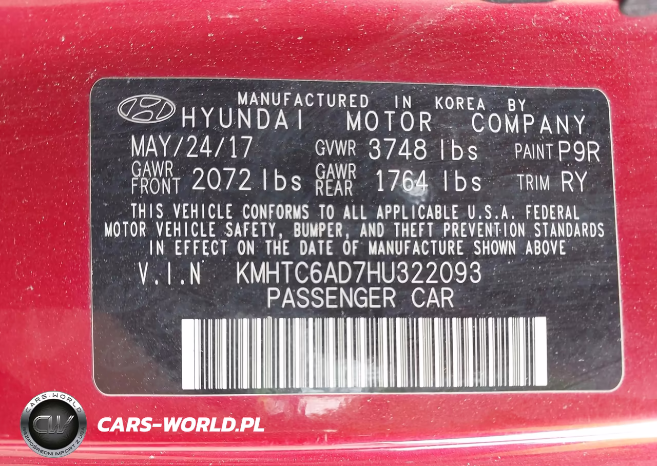 2017 Hyundai Veloster Value Edition VIN:KMHTC6AD7HU322093 - 9