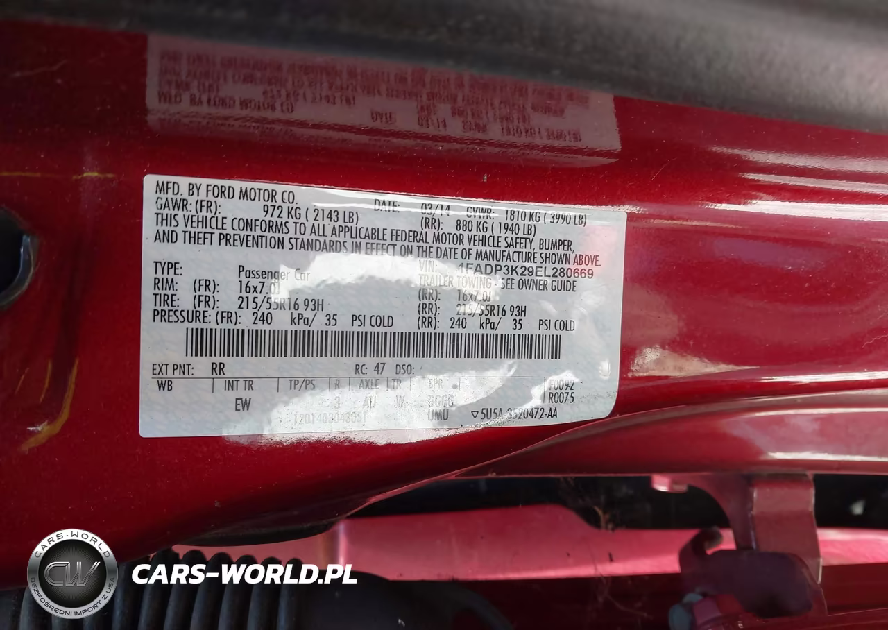 2014 Ford Focus Se VIN:1FADP3K29EL280669 - 9