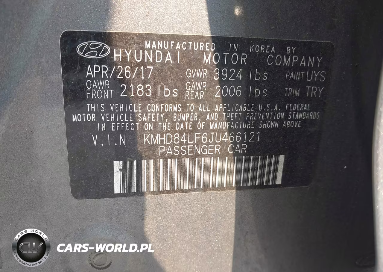 2018 Hyundai Elantra Sel VIN:KMHD84LF6JU466121 - 9