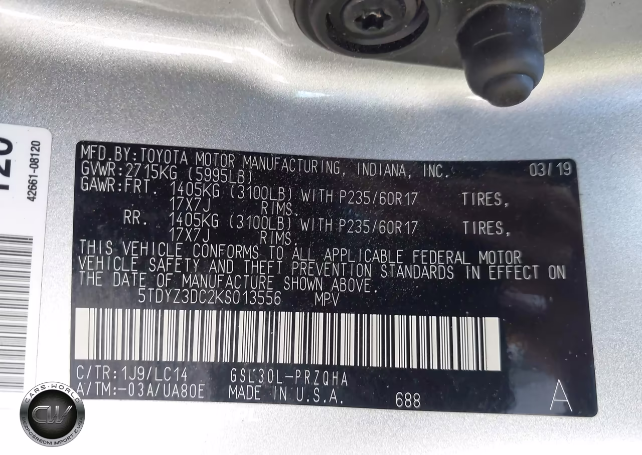 2019 Toyota Sienna Xle 8 Passenger VIN:5TDYZ3DC2KS013556 - 9