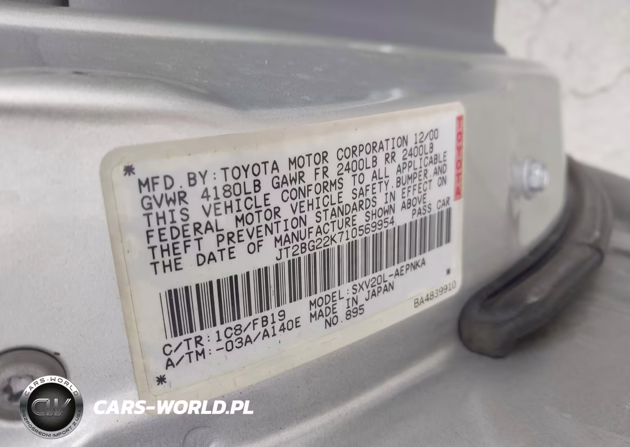 2001 Toyota Camry Le VIN:JT2BG22K710569954 - 9