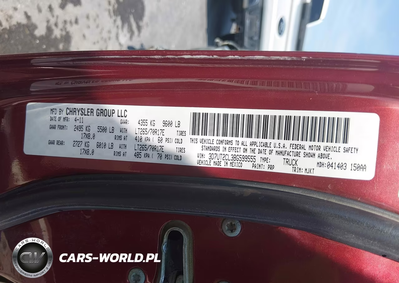 2011 Ram Ram 2500 Slt VIN:3D7UT2CL3BG599555 - 9