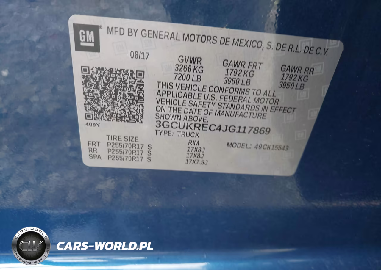 2018 Chevrolet Silverado 1500 1Lt VIN:3GCUKREC4JG117869 - 9