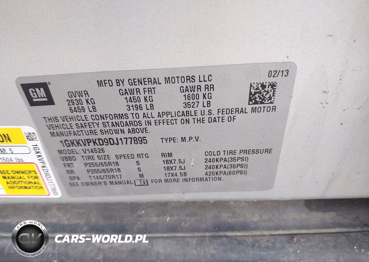 2013 GMC Acadia Sle-2 VIN:1GKKVPKD9DJ177895 - 9