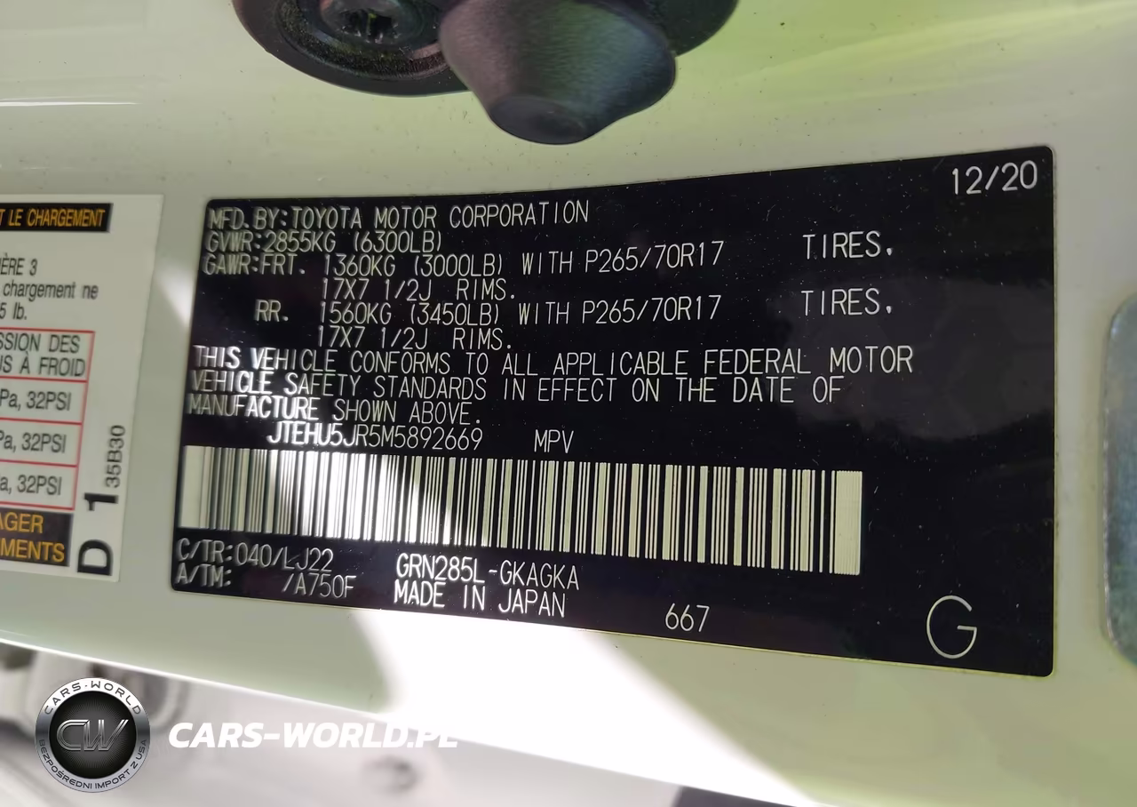 2021 Toyota 4Runner Venture Special Edition VIN:JTEHU5JR5M5892669 - 9