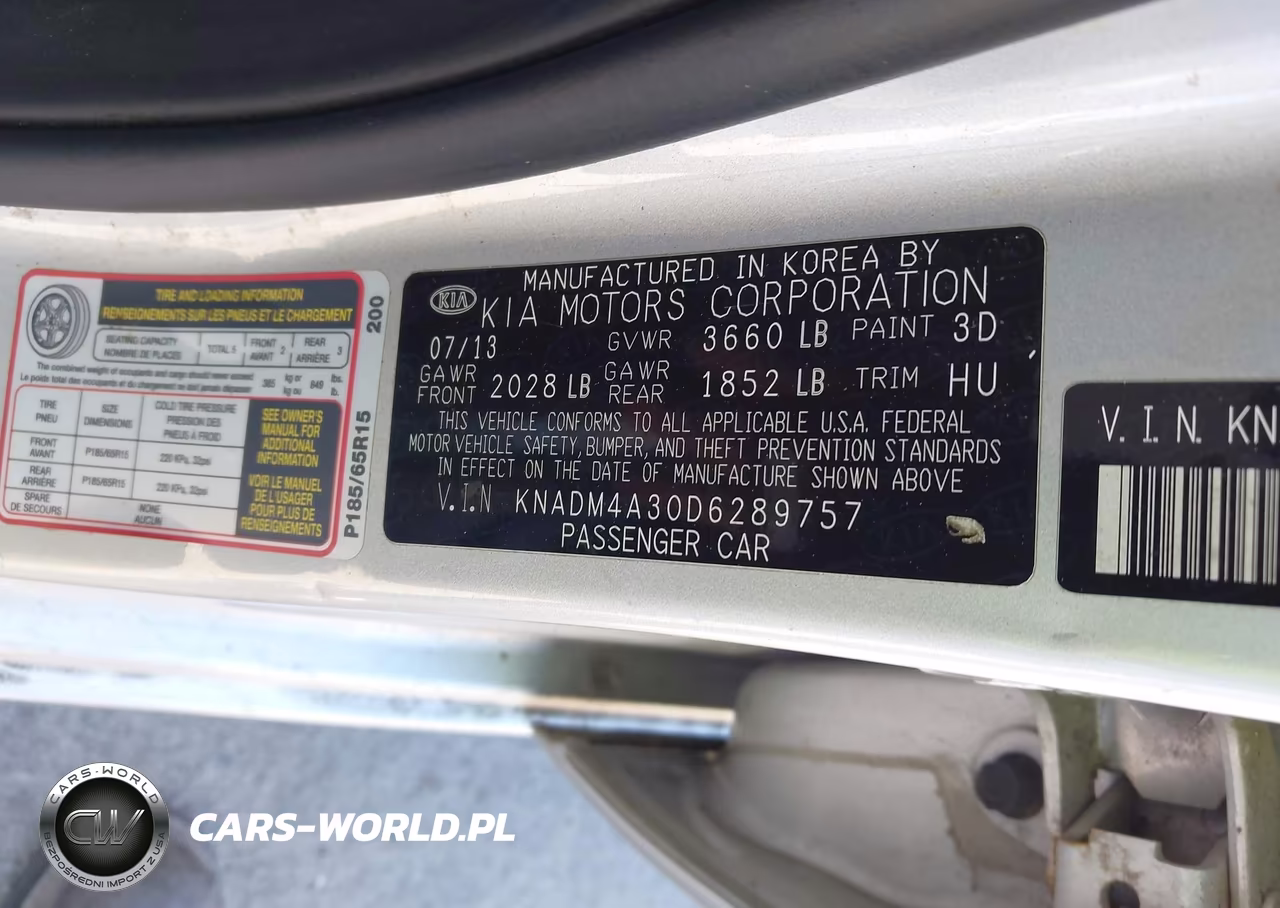 2013 Kia Rio Lx VIN:KNADM4A30D6289757 - 9