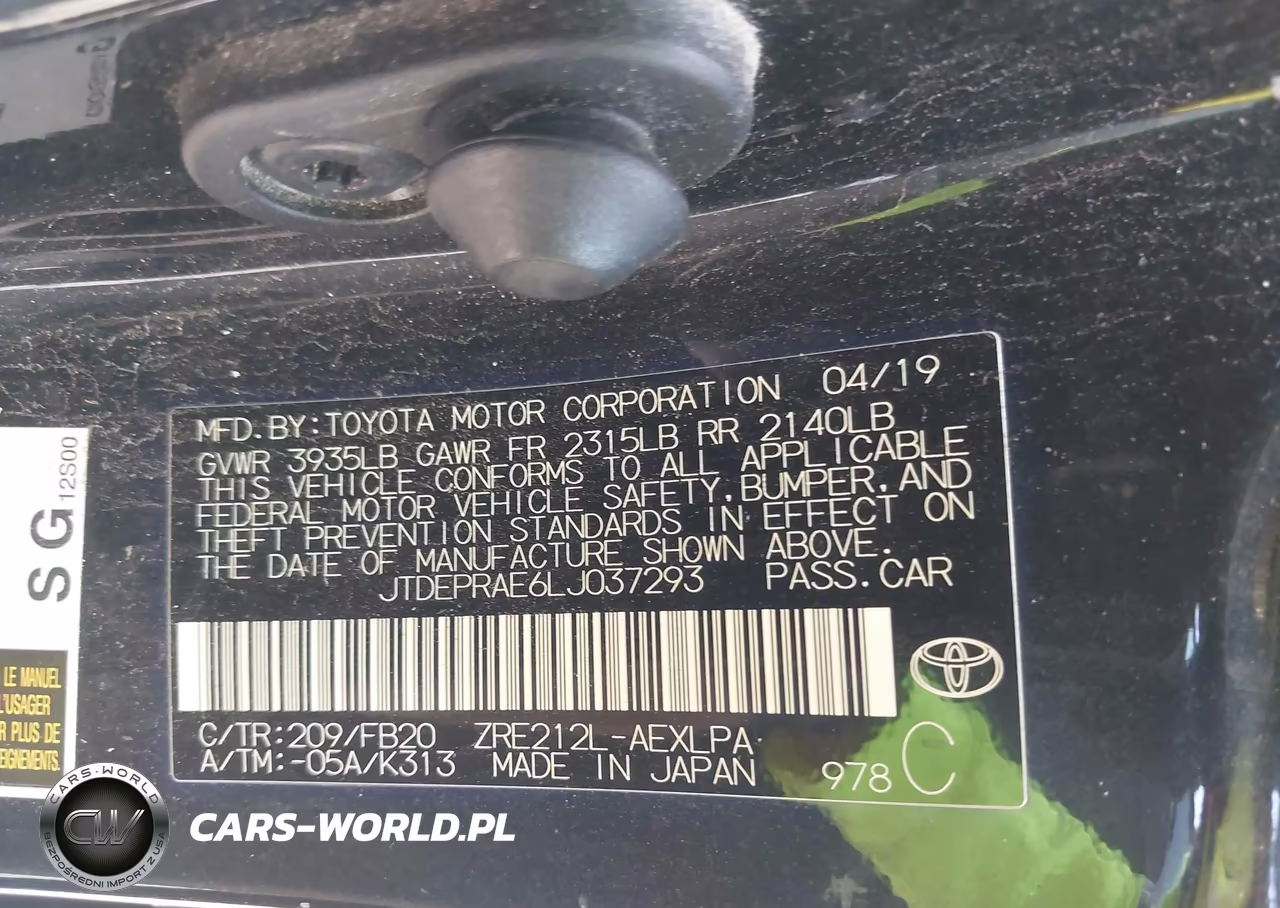 2020 Toyota Corolla Le VIN:JTDEPRAE6LJ037293 - 9