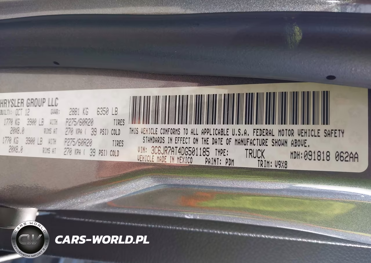 2013 Ram 1500 Express VIN:3C6JR7AT4DG501185 - 9
