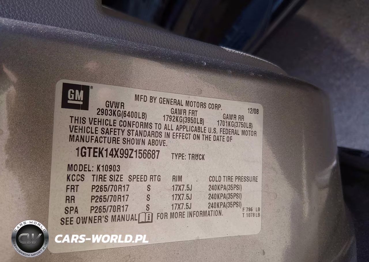 2009 GMC Sierra 1500 Work Truck VIN:1GTEK14X99Z156687 - 9