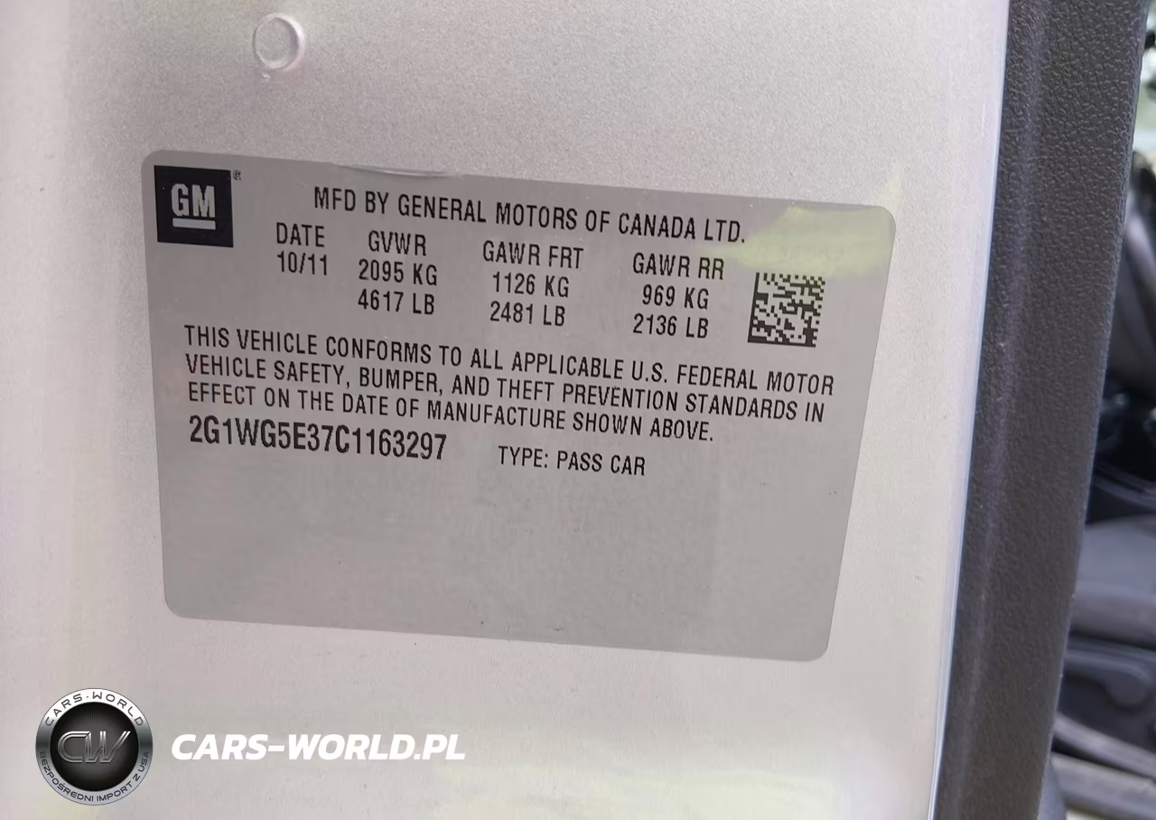 2012 Chevrolet Impala Lt VIN:2G1WG5E37C1163297 - 9