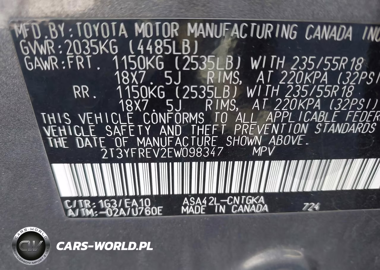 2014 Toyota Rav4 Limited VIN:2T3YFREV2EW098347 - 9