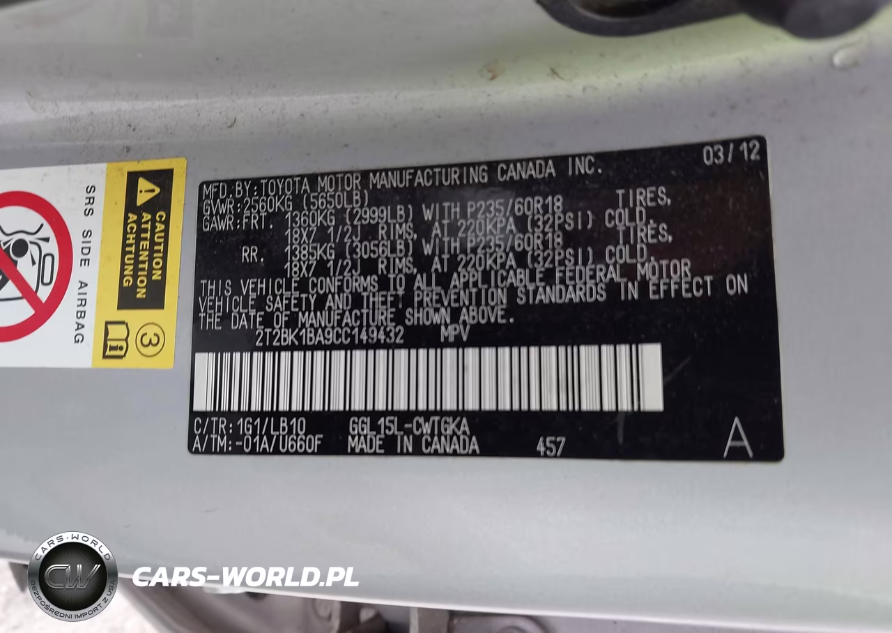 2012 Lexus Rx 350 VIN:2T2BK1BA9CC149432 - 9