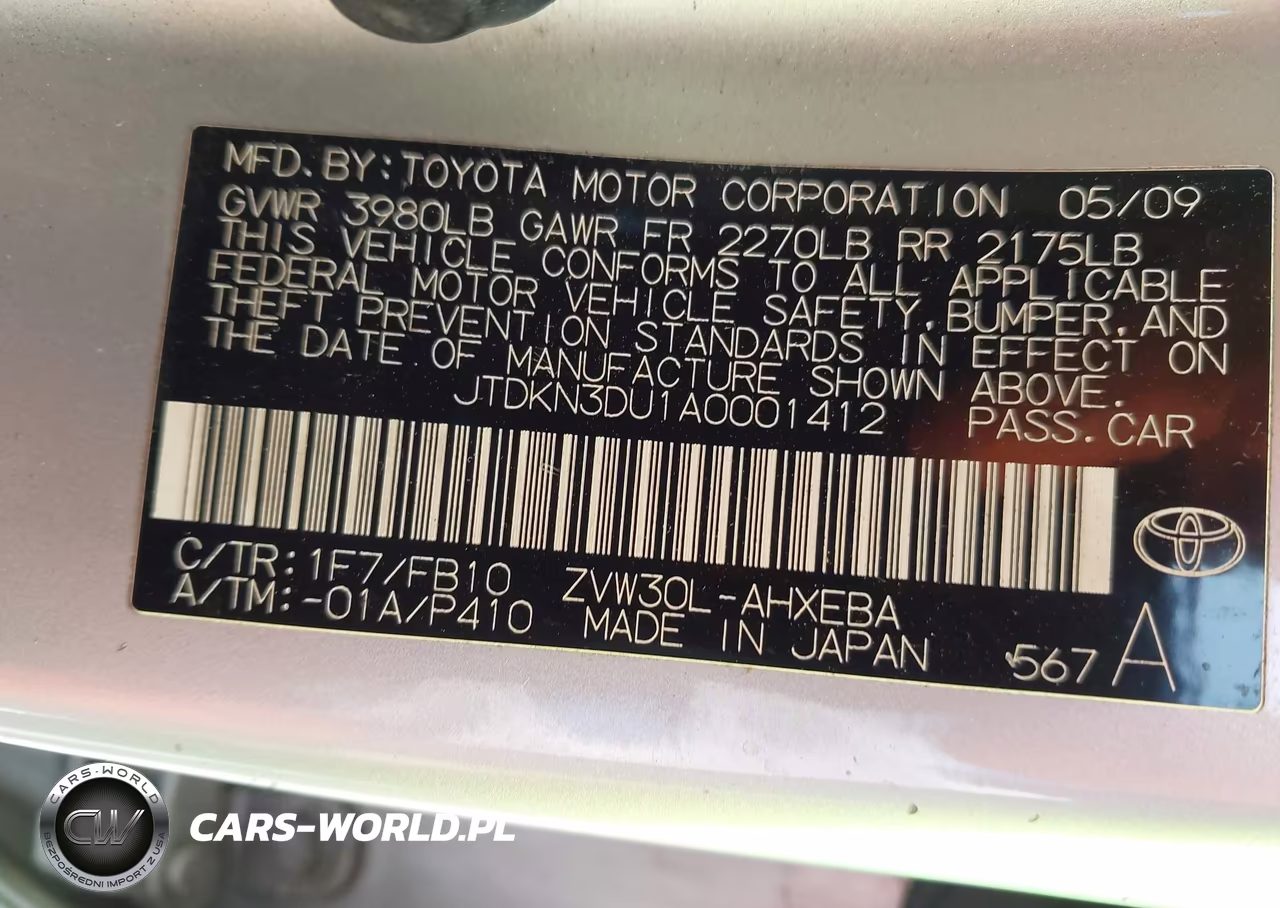 2010 Toyota Prius Ii VIN:JTDKN3DU1A0001412 - 9