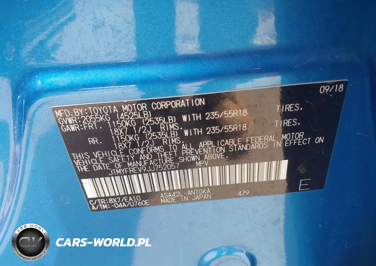 2018 Toyota Rav4 Limited VIN:JTMYFREV9JJ752057 - 9