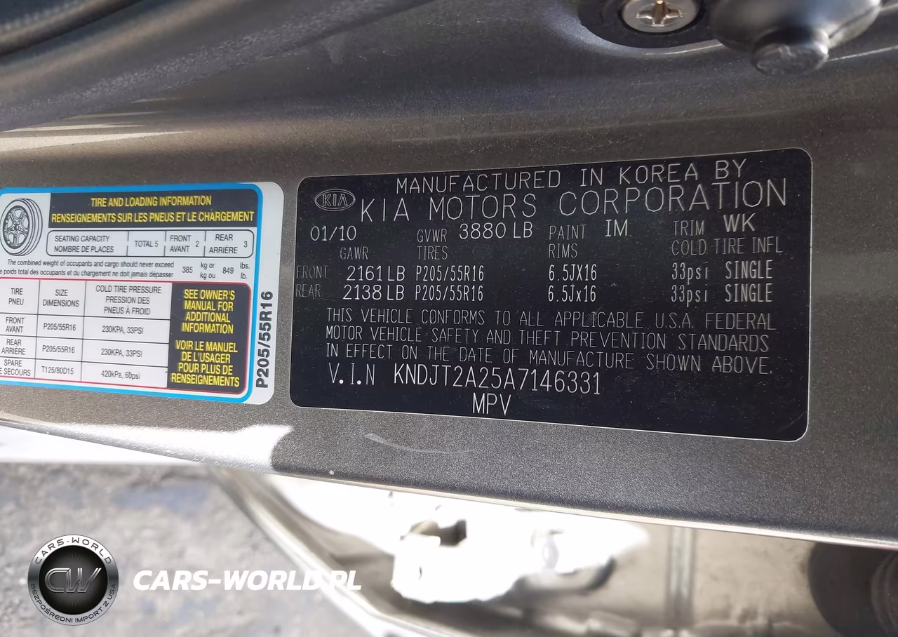 2010 Kia Soul + VIN:KNDJT2A25A7146331 - 9