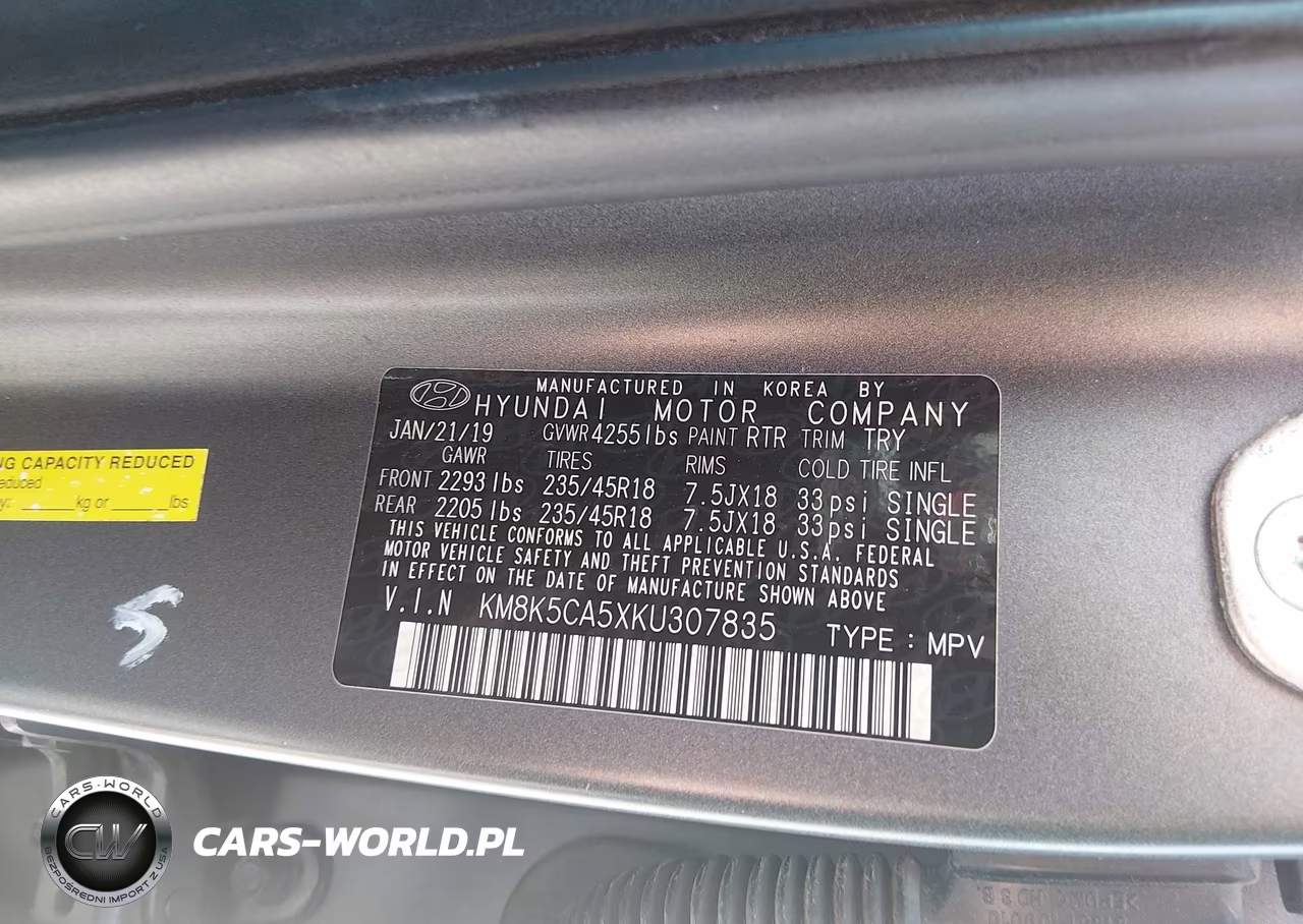 2019 Hyundai Kona Iron Man VIN:KM8K5CA5XKU307835 - 9