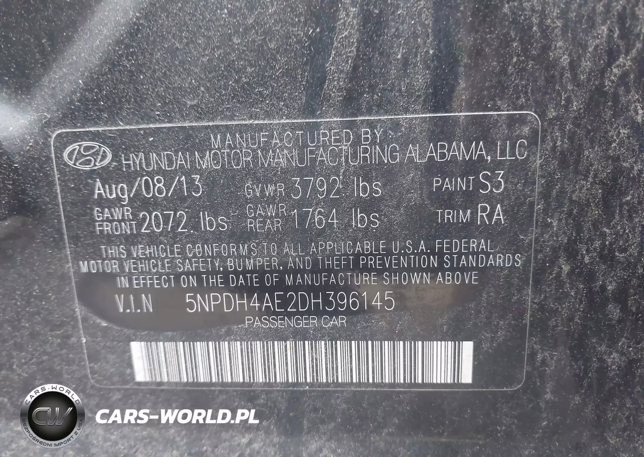 2013 Hyundai Elantra Limited VIN:5NPDH4AE2DH396145 - 9