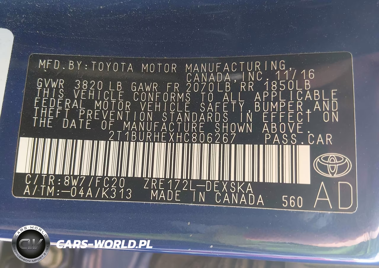 2017 Toyota Corolla Se VIN:2T1BURHEXHC806267 - 9