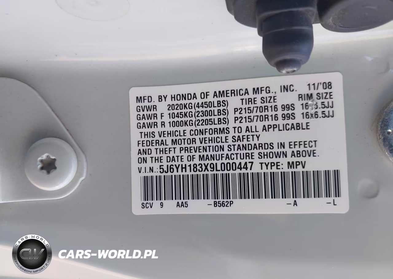 2009 Honda Element Lx VIN:5J6YH183X9L000447 - 9