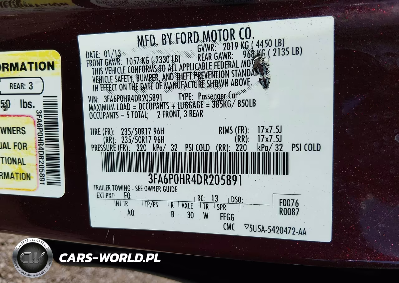 2013 Ford Fusion Se VIN:3FA6P0HR4DR205891 - 9