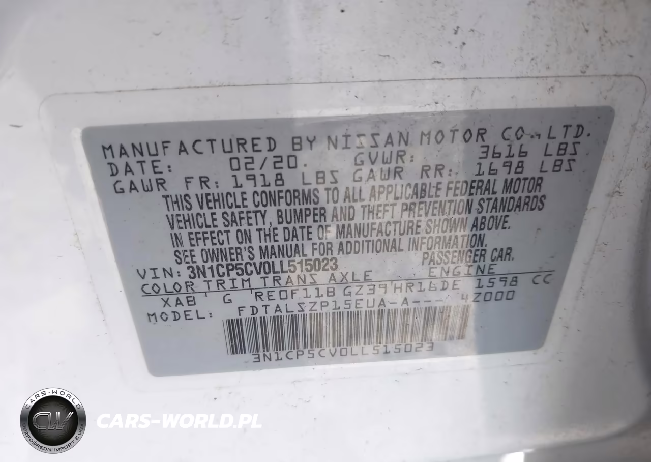 2020 Nissan Kicks Sv Xtronic Cvt VIN:3N1CP5CV0LL515023 - 9
