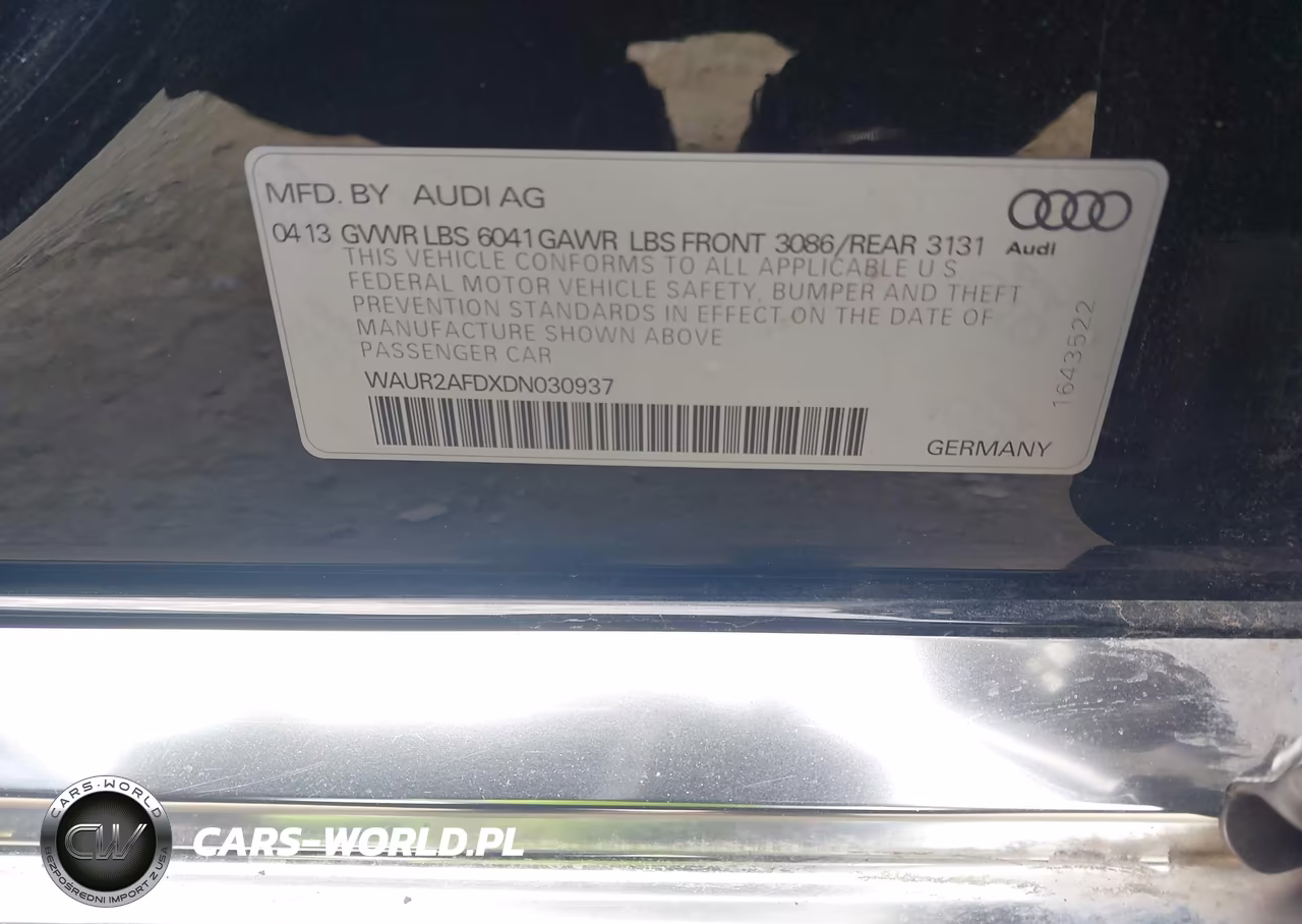 2013 Audi A8 L 4.0T VIN:WAUR2AFDXDN030937 - 9