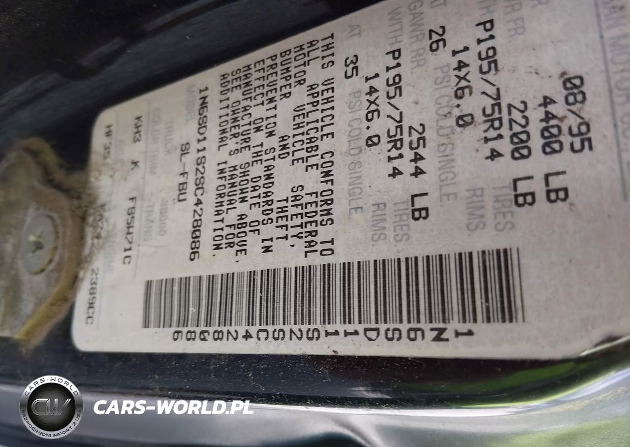 1995 Nissan Truck E-Xe VIN:1N6SD11S2SC428086 - 9
