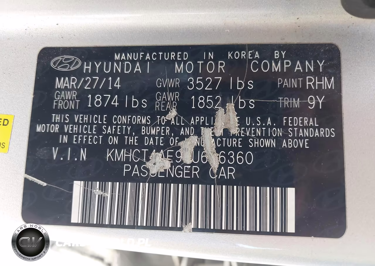2014 Hyundai Accent Gls VIN:KMHCT4AE9EU696360 - 9