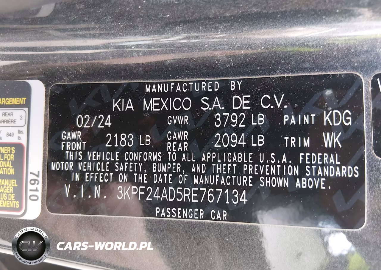 2024 Kia Forte Lxs VIN:3KPF24AD5RE767134 - 9