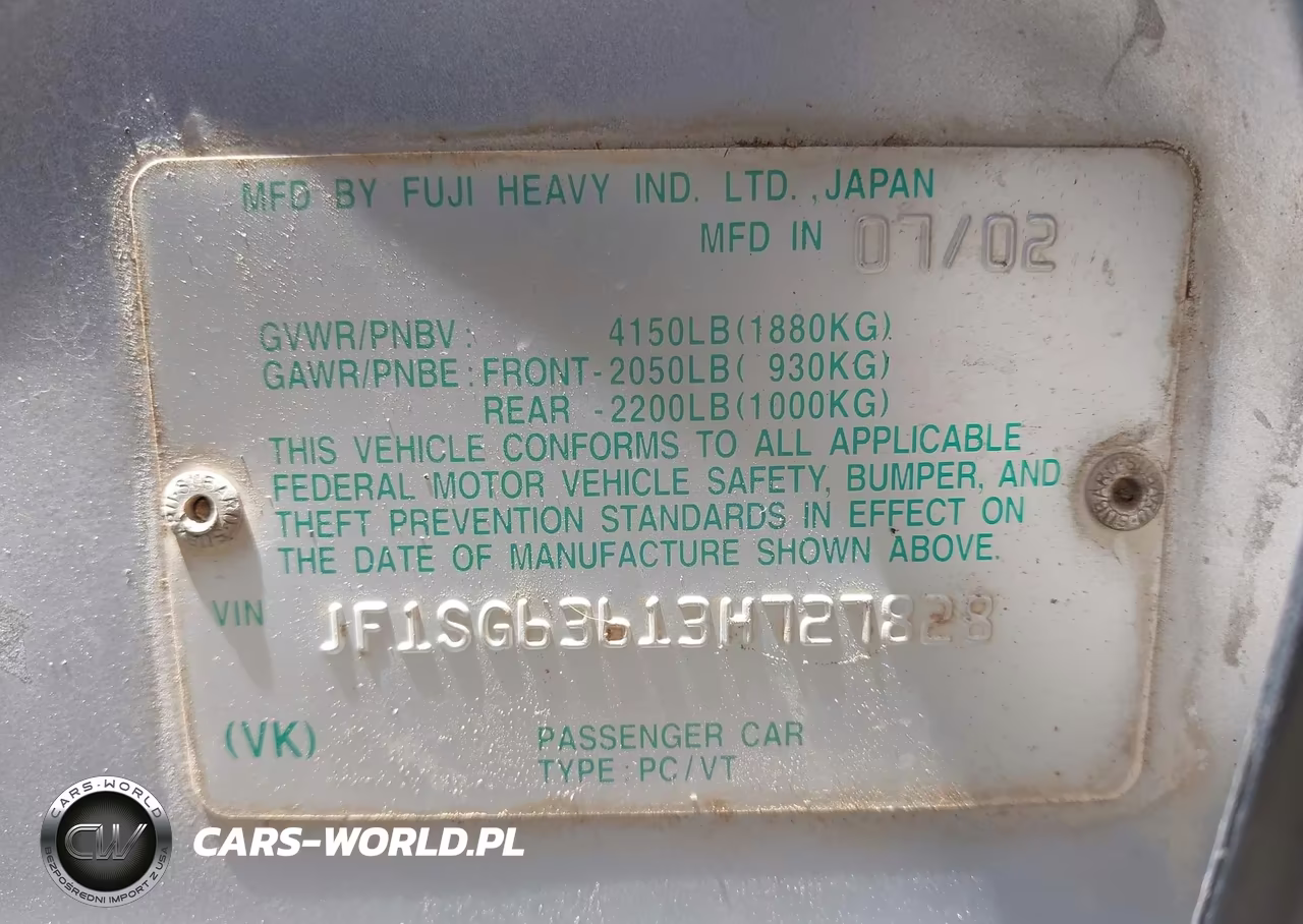 2003 Subaru Forester X VIN:JF1SG63613H727828 - 9