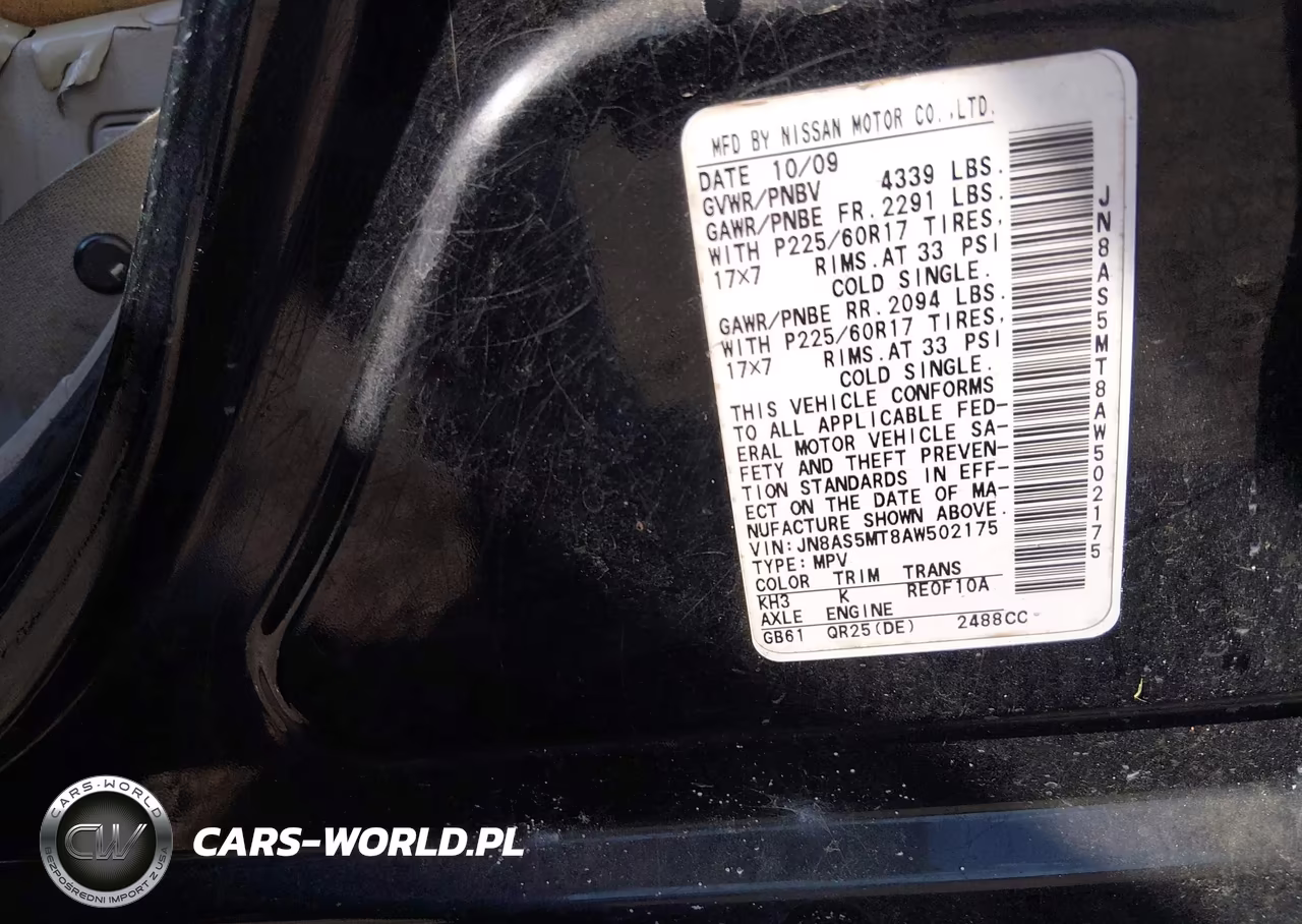 2010 Nissan Rogue Sl VIN:JN8AS5MT8AW502175 - 9