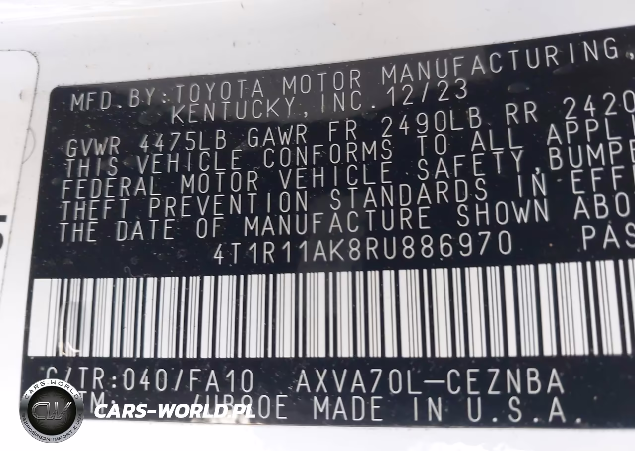 2024 Toyota Camry Le VIN:4T1R11AK8RU886970 - 9