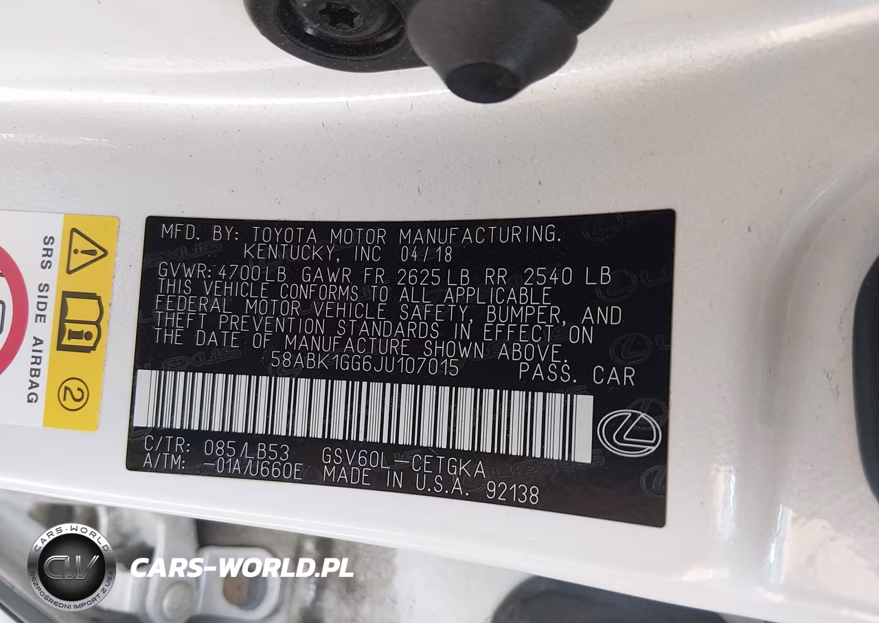 2018 Lexus Es 350 VIN:58ABK1GG6JU107015 - 9