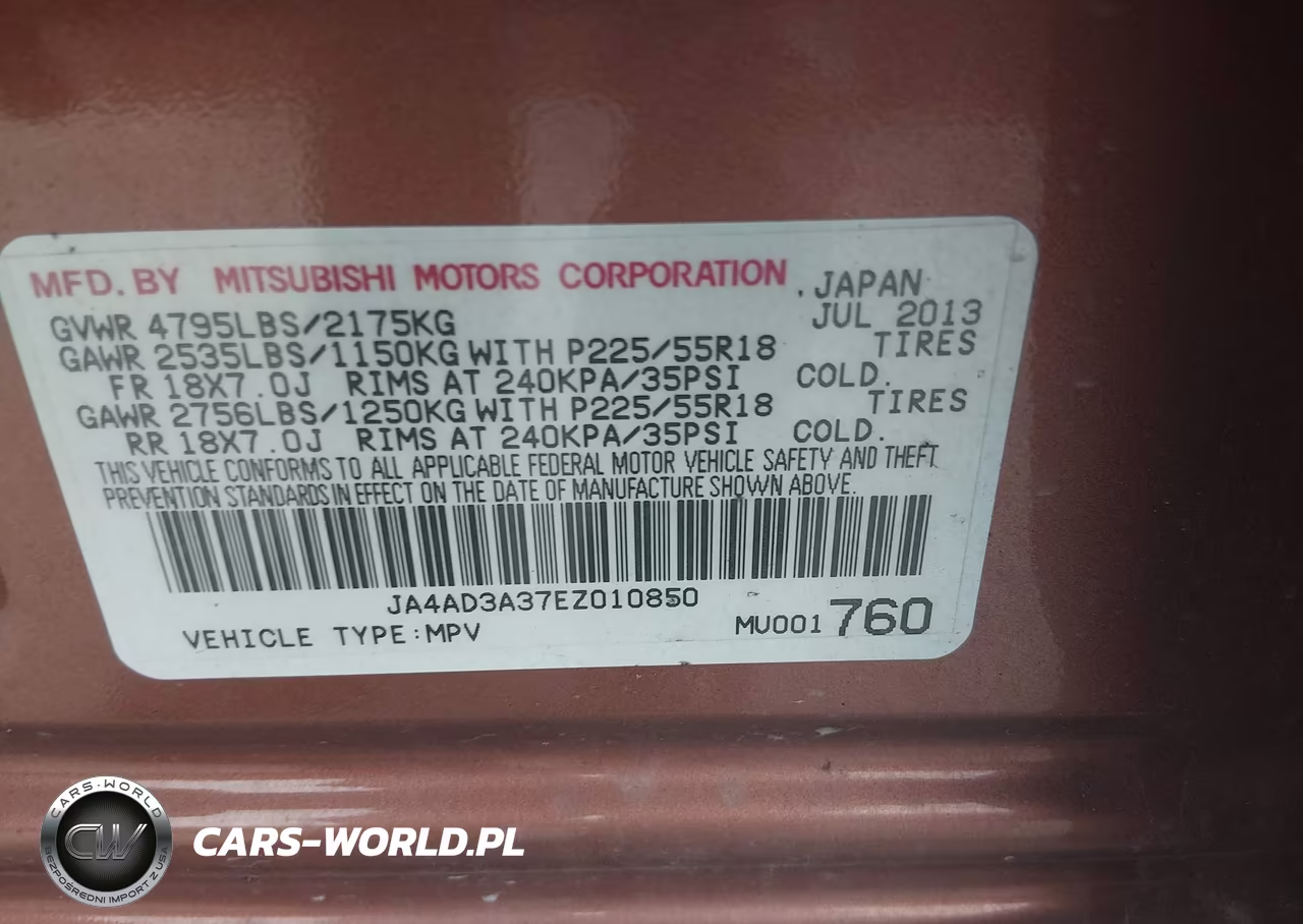 2014 Mitsubishi Outlander Se VIN:JA4AD3A37EZ010850 - 9