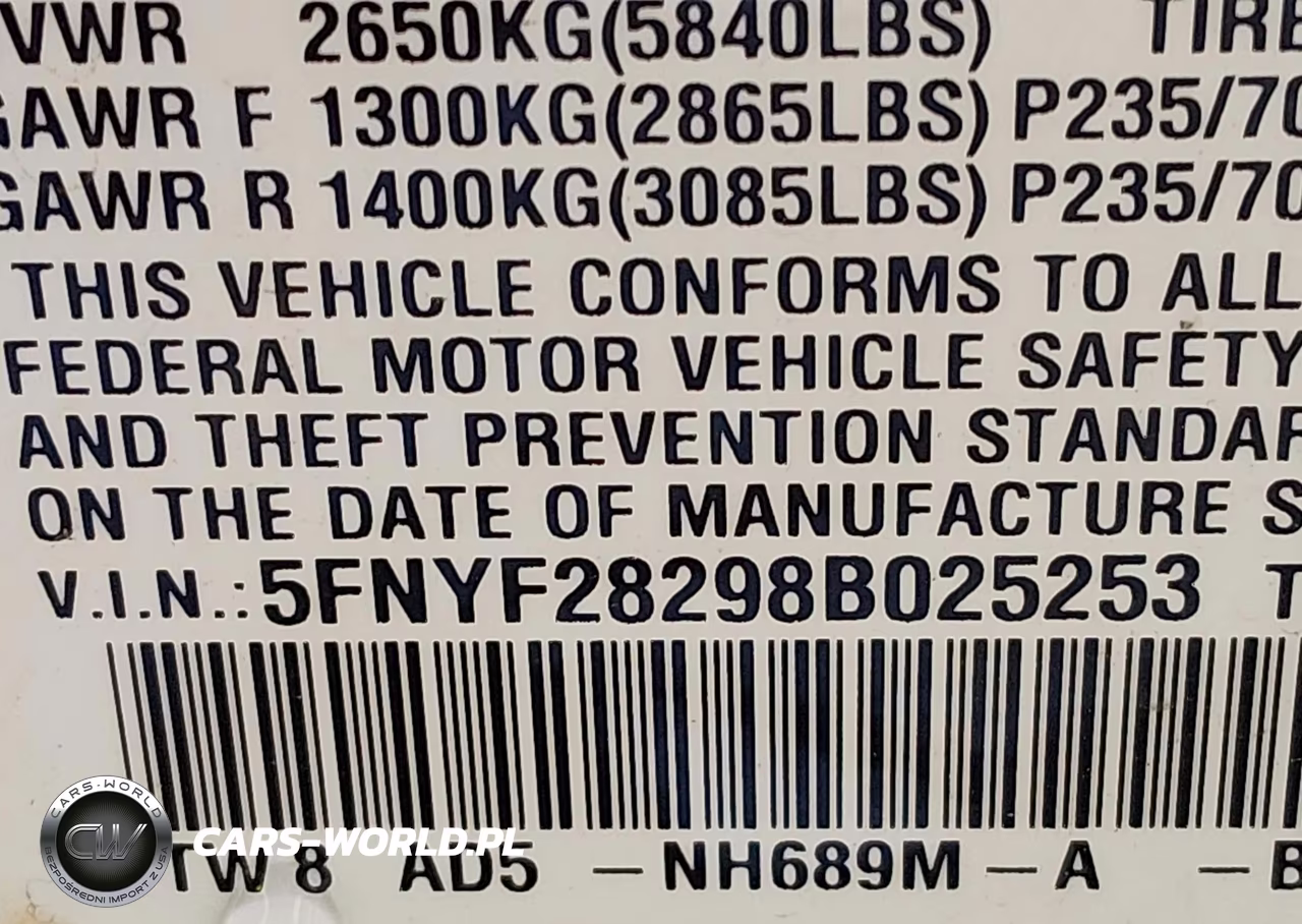 2008 Honda Pilot Vp VIN:5FNYF28298B025253 - 9